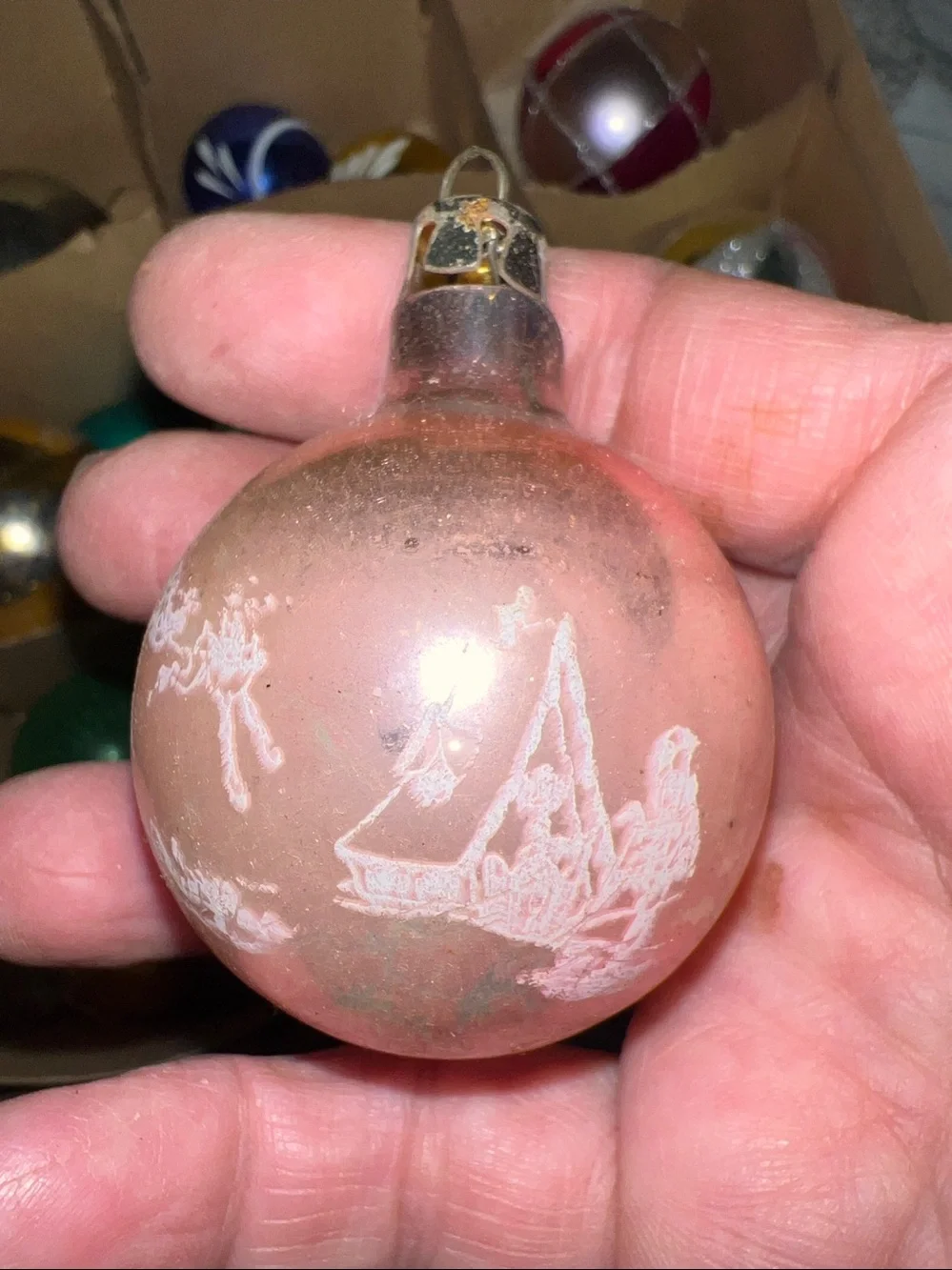 Incredible Lot Vintage Mercury glass indent flocked Christmas ornaments feather